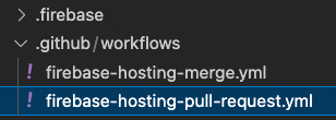 Firebase generates GitHub Action configs